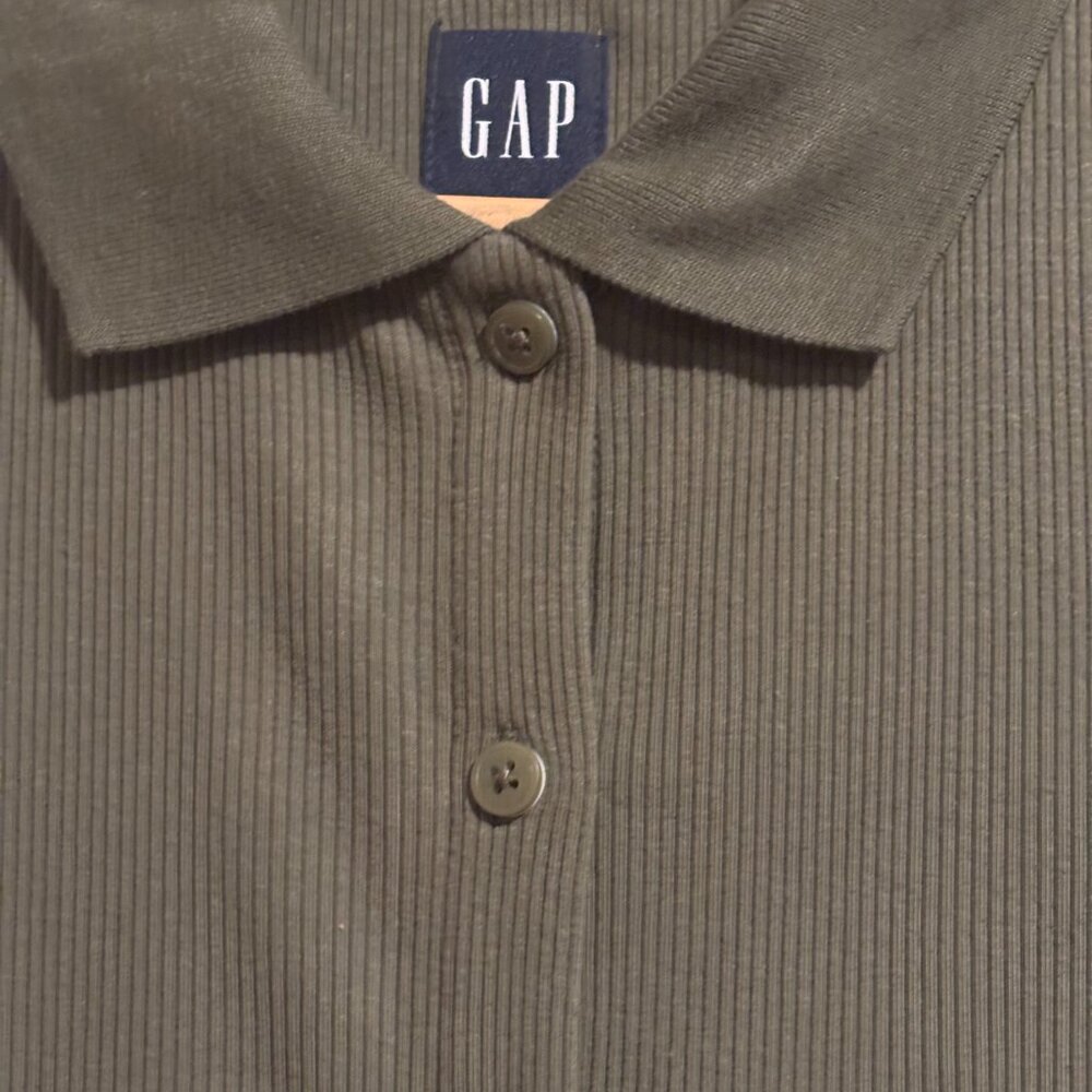 GAP women button up ribbed mini dress Size Small - Picture 5 of 13
